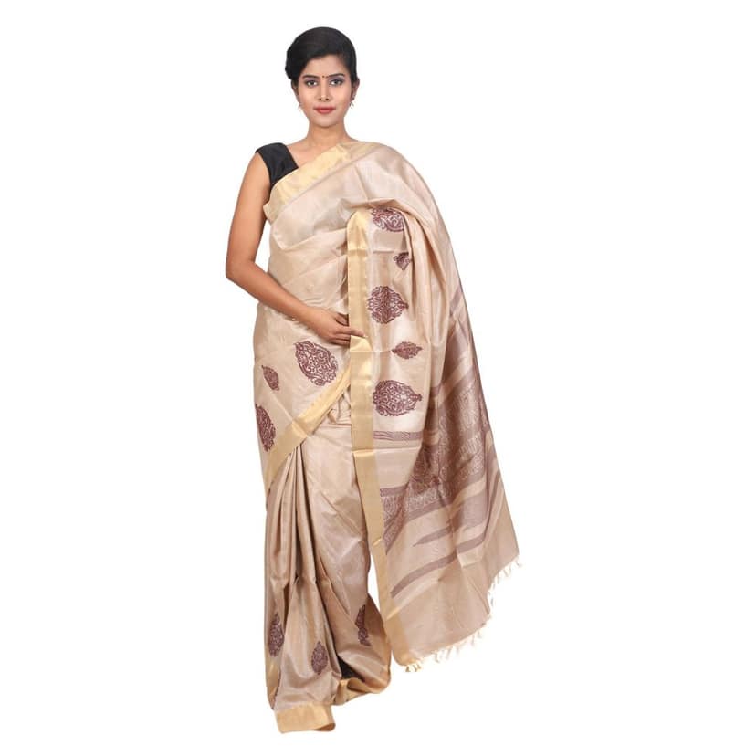 HANDLOOM KOSA SAREE WITH BLOUSE (SKU - 1SXT02071020 SAREE- 144) view 2