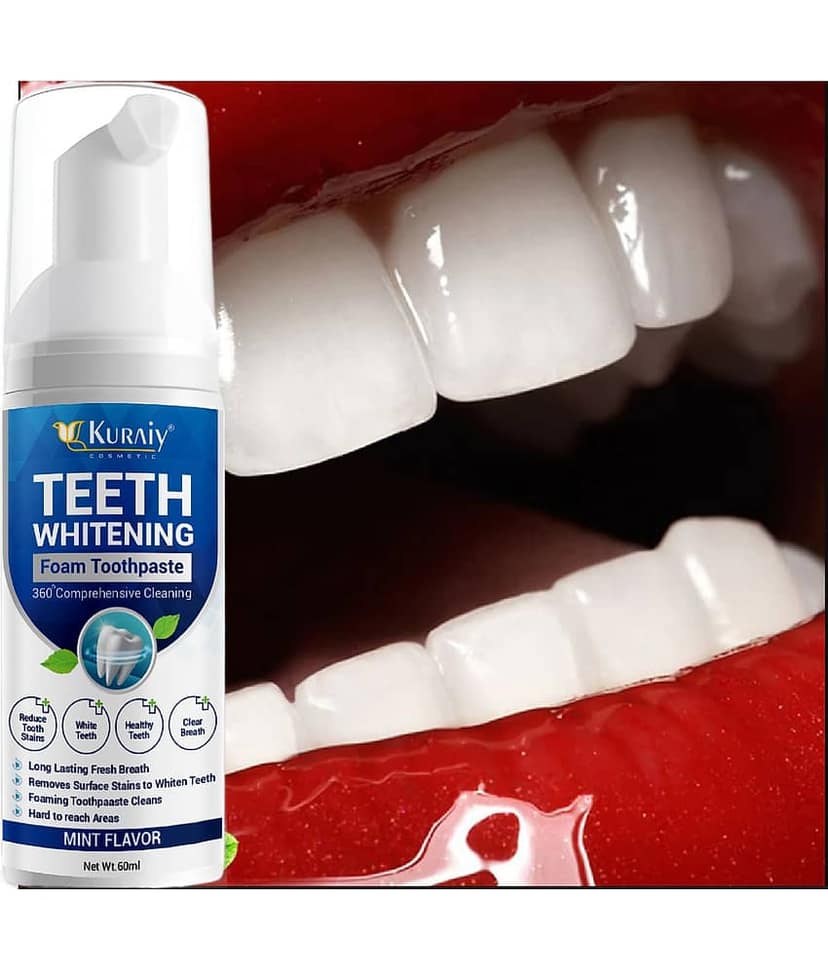 KURAIY Teeth Whitening Oral Hygiene Breath Toothpaste Foam 60ML