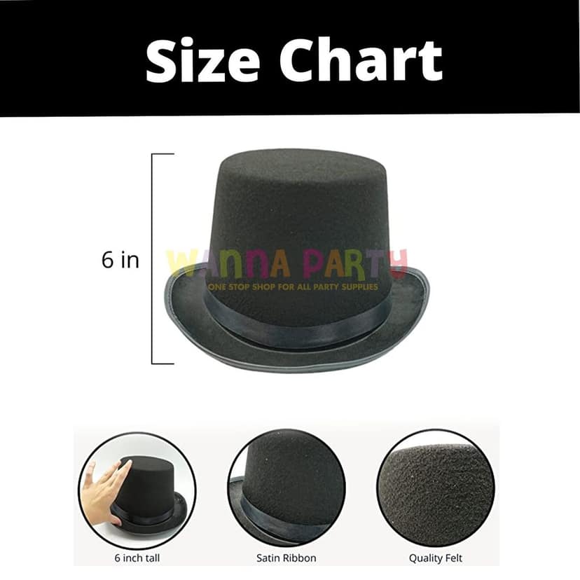 Magician Tall Hat Black view 2