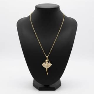 Ballerina Charm Necklace - Gold-tone | Gold-Tone Anti-Tarnish Imitation Jewellery