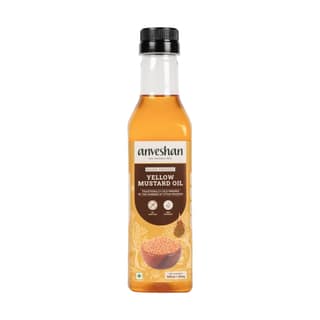 Anveshan Wood Pressed Yellow Mustard Oil - 500ml Pet Bottle