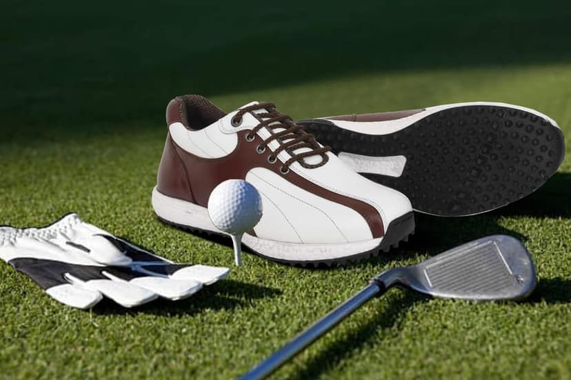 HITCARO Arkbird® Men's Genuine Leather Lace-up Professional 100% Waterproof Premium Gold Golf Shoes PR-5406 view 4