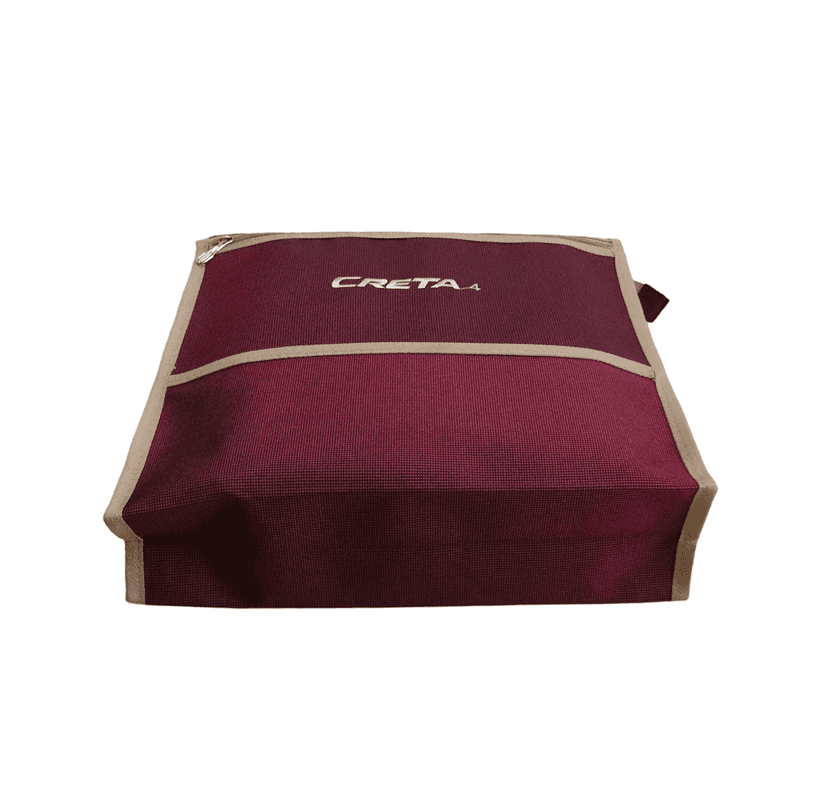 CRETA A4 size maroon color file folder bag view 2