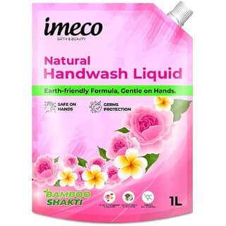 (Pack of 50) IMECO Bamboo Natural Handwash Pouch (1L), Gentle Safe on Hands, 99.9 Germs Protection