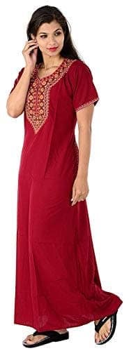 VALENCIA SLEEPWEAR Women Lizzy Bizzy Resham Embroidery Maxi Gown Nighty view 2