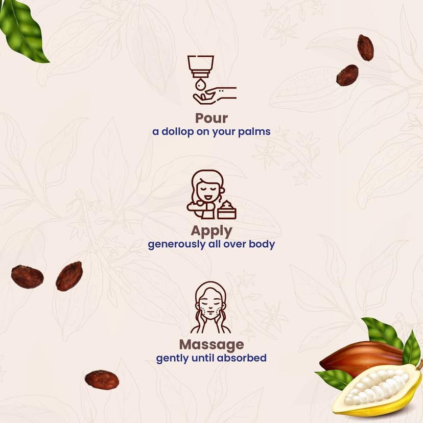 Yuthika Cocoa Nourish Body Lotion 300ml, Soft Touch Cocoa Body Lotion for Long Lasting Moisture & Soothing Skin view 6