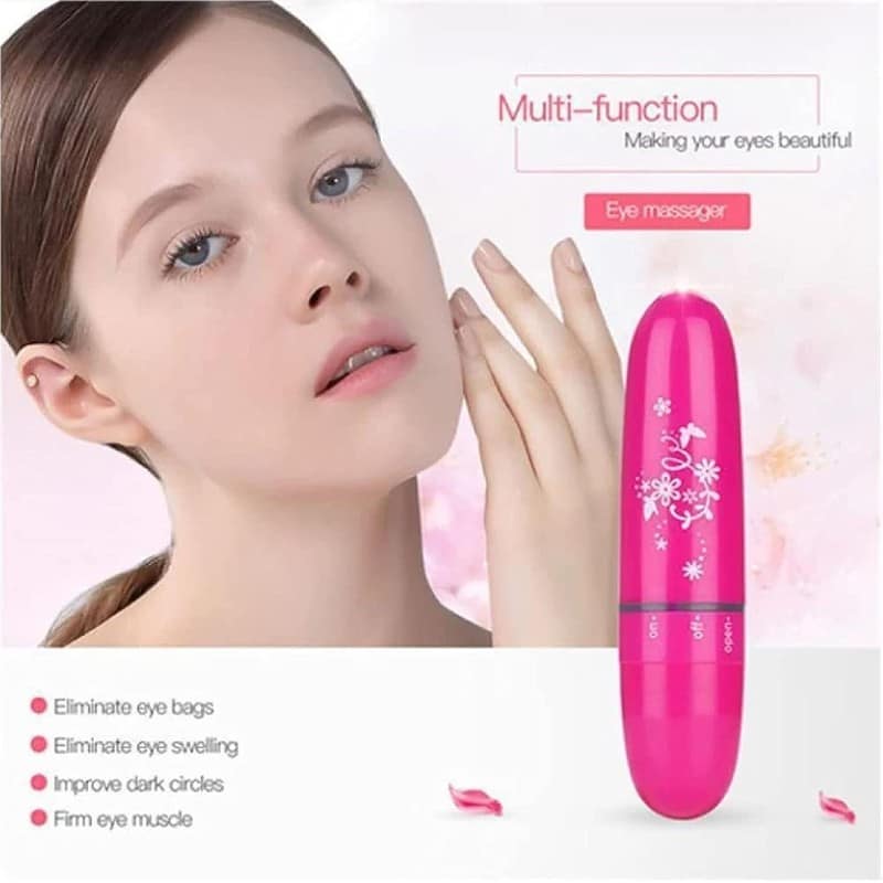 Mini Handy Portable Compact Pen Eye Massager Deep Tissue Massager for Women & Man Clarifying Wrinkles Dark Circles and Pain Relief Patented Design Safe Waterproof Battery Powered view 3