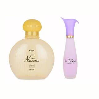 Ossa Vision Flowers EDP 100ml And Gold Naina EDP 100ml Long Lasting Perfume Combo For Men And Women (Pack of 2)