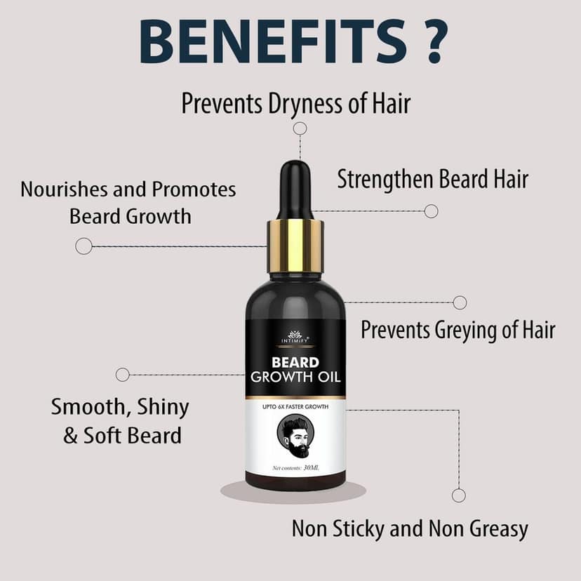 Intimify Beard Growth Oil, beard growth, hair beard oil, moustache growth oil, 30 ml view 4