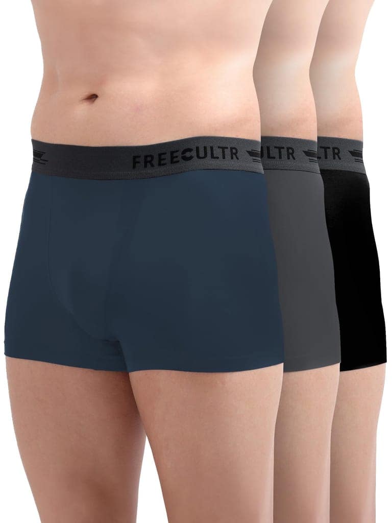 FREECULTR Men's Underwear Anti Bacterial Micromodal Airsoft Brief - Non Itch No Chaffing Sweat Proof-(Xpat & Crux Waistband), Large,Black