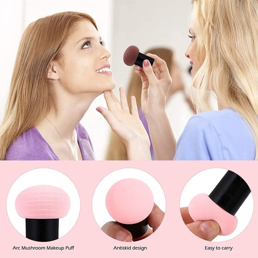 4PCS Makeup Sponge with Holder Stand, Beauty Foundation Blending Sponge for Liquid, Cream or Powder (Multicolor) view 6
