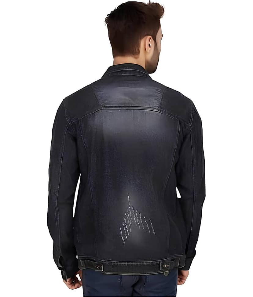 ARBIA FUNKI Denim Men's Denim Jacket - Black ( Pack of 1 ) view 2