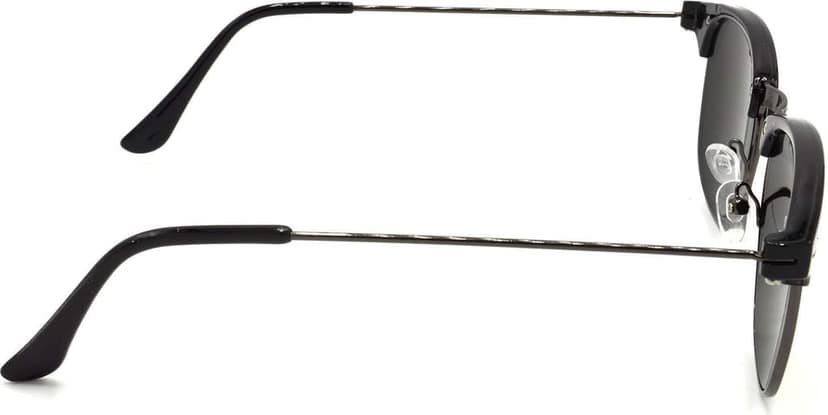 HRINKAR Unisex Over-sized Sunglasses Grey Frame, Grey & Golden Lens (Large) - Pack of 2 view 5
