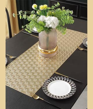 PVC 4 Seater Table Runner ( 92 cm x 33 cm ) Single - Gold