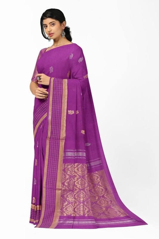 APCO Handloom - Women's Rahajmundry Pure Cotton Handloom Saree (Pink) view 2