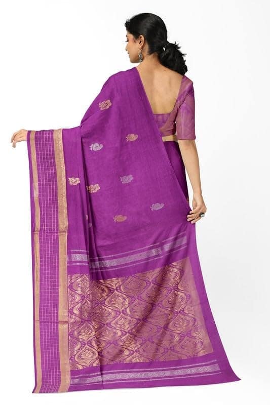 APCO Handloom - Women's Rahajmundry Pure Cotton Handloom Saree (Pink) view 3