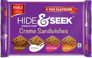 Parle Platina Hide & Seek Choco Chip Creme Sandwiches, 400 g