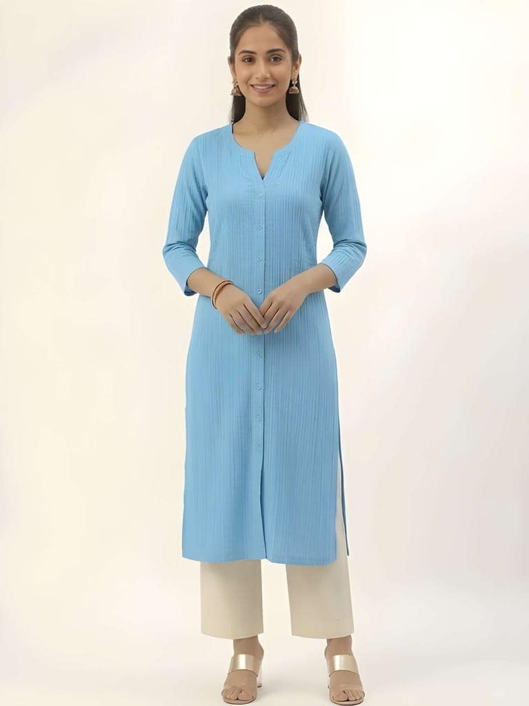 Designer Kurti for Women, Trendy Ethnic Fashion Wear, Beautiful Casual and Festive Outfit for Parties, Functions and Family Gatherings view 3