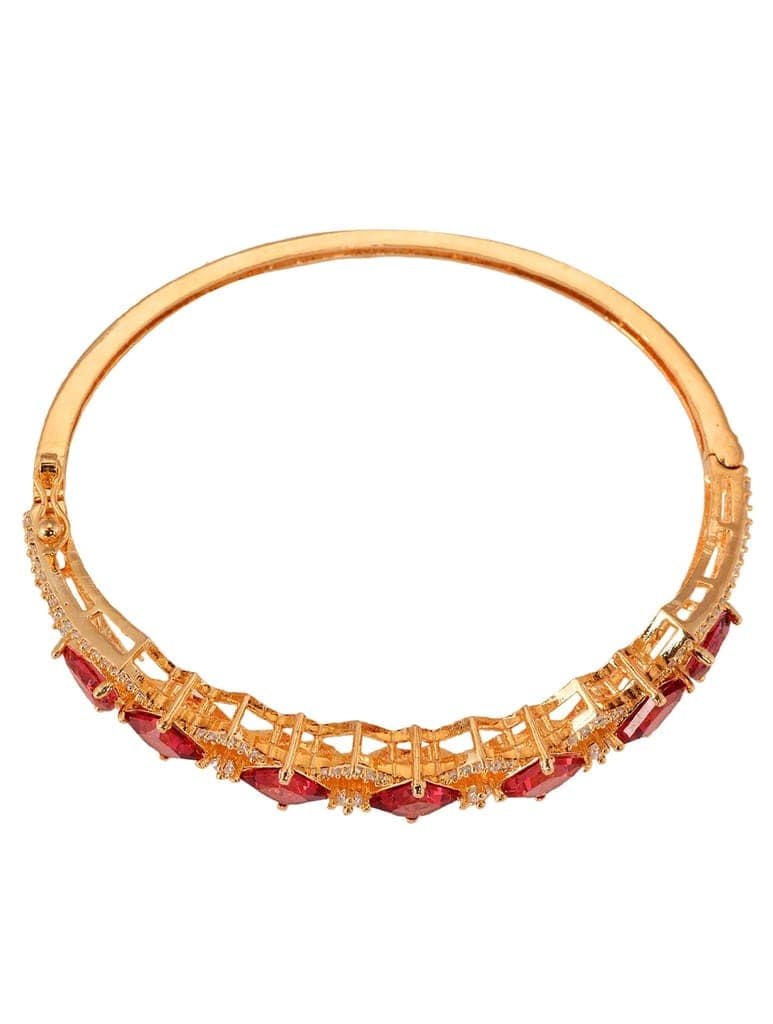 Gold plated Blue AD studded handcrafted stylish Bracelet for Women & Girls view 3