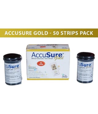 ACCUSURE Gold 50 Strips Pack Only(Pack of 1X50)