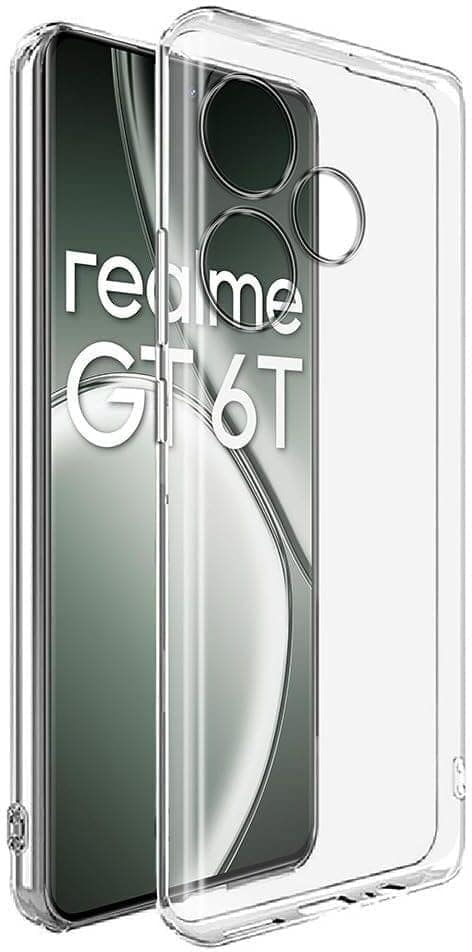 PLUGTECH TPU Ultra Hybrid Clear Camera Protection Back Cover Case for Realme GT6T,Realme GT6