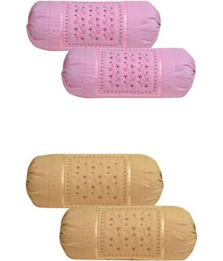 MAHALUXMI COLLECTION Pack of 4 Multi Pillow Cover