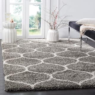 Shaggy Moroccan Trellis Pattern Plush Rug Carpet 4 x 6 feet By Global Home