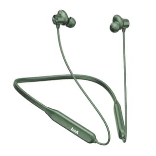 boA HEAVY BASS Bluetooth Neckband with Mic, Type C Fast Charging, Magnetic Earbuds, HD Calling Mic, Stable Bluetooth Connectivity for Music Gaming Travel, Compatible with Android and iOS Devices
