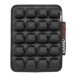 GRAND PITSTOP Black Air Seat Cushion | Breathable Mesh | Non-Slip Bottom | Inflatable Seat Cushion for Bike, Car, Home & Office | Lightweight Cushion | Pressure Relief GRAND PITSTOP Black Air Seat Cushion | Breathable Mesh | Non-Slip Bottom | Inflatable
