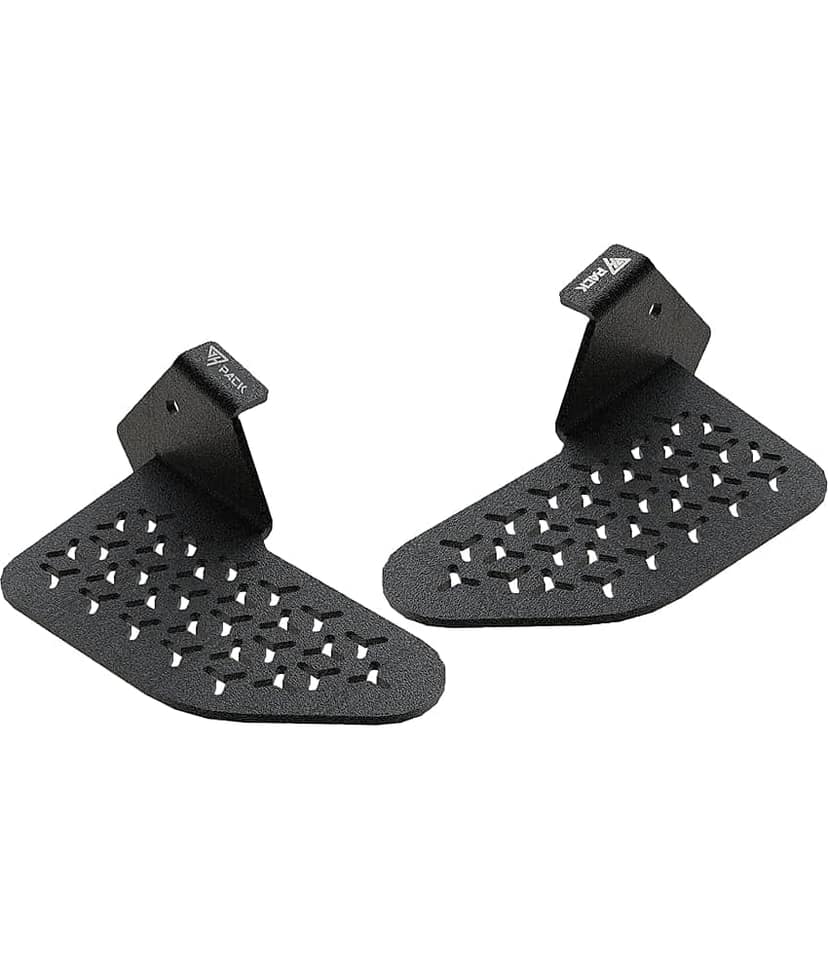 GRANDPITSTOP Wide Bike Pillion FOOTREST - Black Foot PEG for Motorbike - Bajaj DOMINAR 400 (2017-2018) - Left view 2