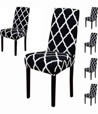 House Of Quirk 1 Seater Polyester Chair Cover ( Pack of 6 )