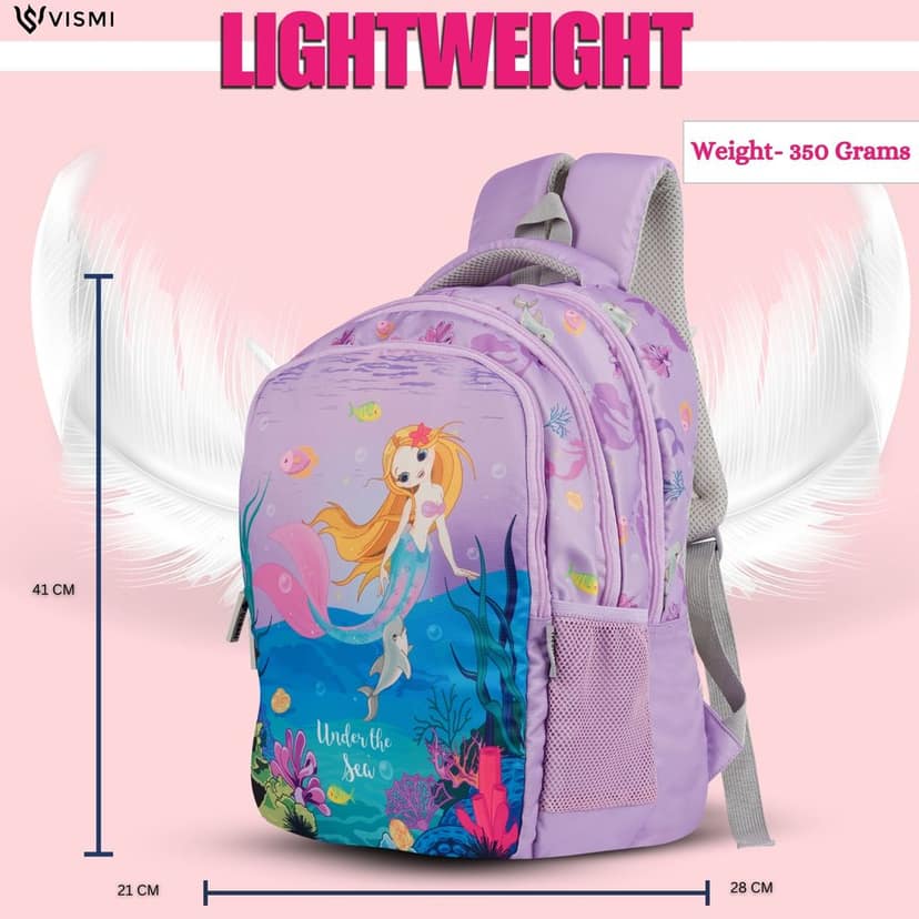 VISMIINTREND School Backpack Bags for Kids | School Bags | Water Resistant | Casual | Picnic | Travel | 5 to 10 Years School Backpack | Bag for Boys | Girls view 5