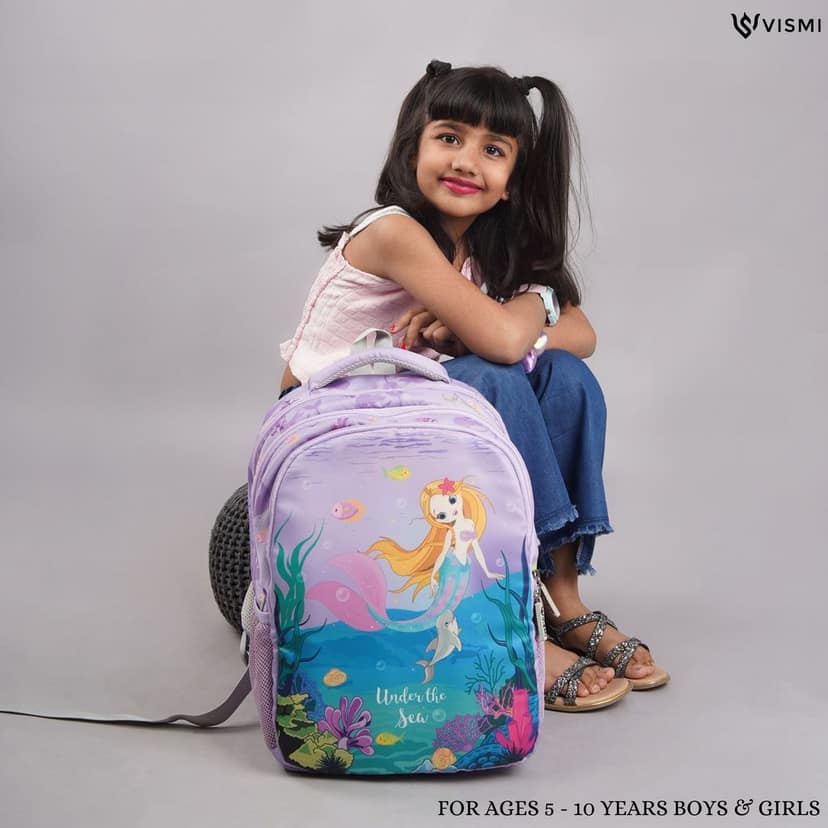 VISMIINTREND School Backpack Bags for Kids | School Bags | Water Resistant | Casual | Picnic | Travel | 5 to 10 Years School Backpack | Bag for Boys | Girls view 6