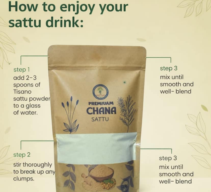 PREMIUM Chana Sattu - Roasted Bengal Gram Flour view 5