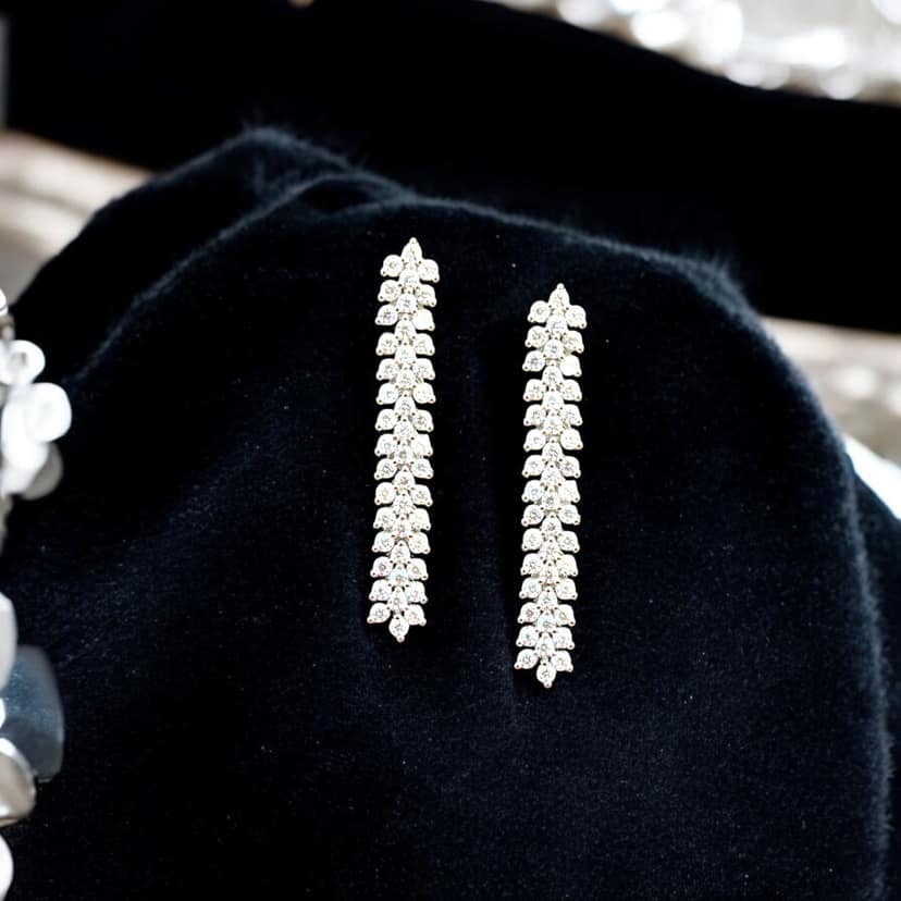 Stunning Motif Diamond Necklace Set By Dia Art Jewels view 3
