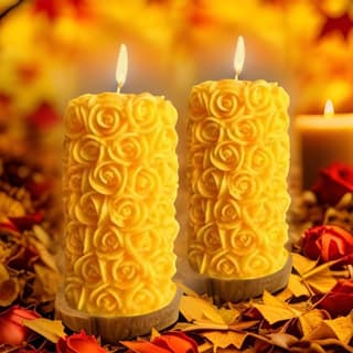 Rose Flower Shape Candle for Home Decor | Romantic Fragrance Candles | Smoke-Free Pillar Candle | Romantic Night