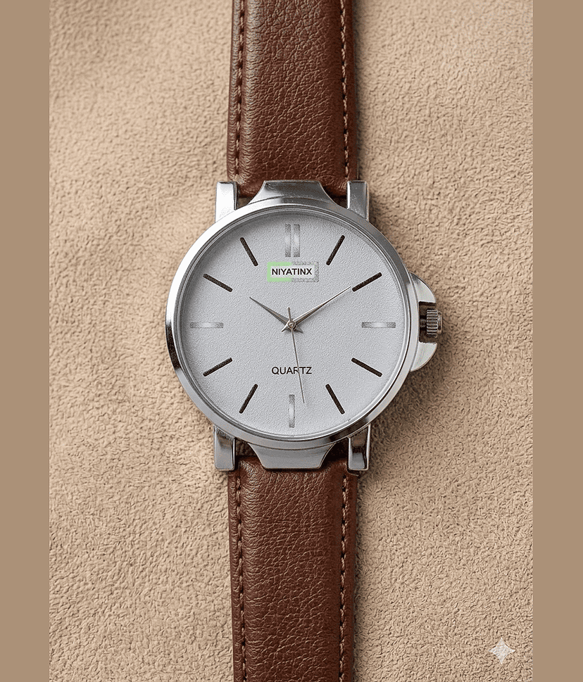 niyatifab Brown Leather Analog Men's Watch view 2