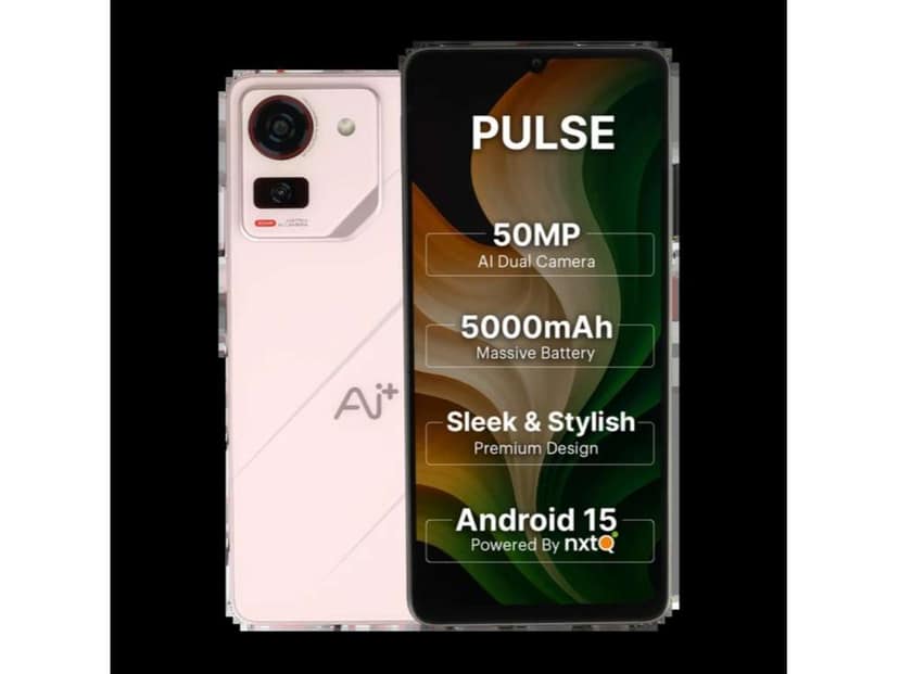 Ai+ Pulse Smartphone, 6GB RAM, 128GB Storage - Pink