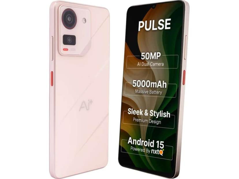 Ai+ Pulse Smartphone, 6GB RAM, 128GB Storage - Pink view 3