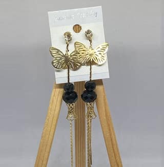 Gold-Plated Butterfly Dangle & Drop Earrings