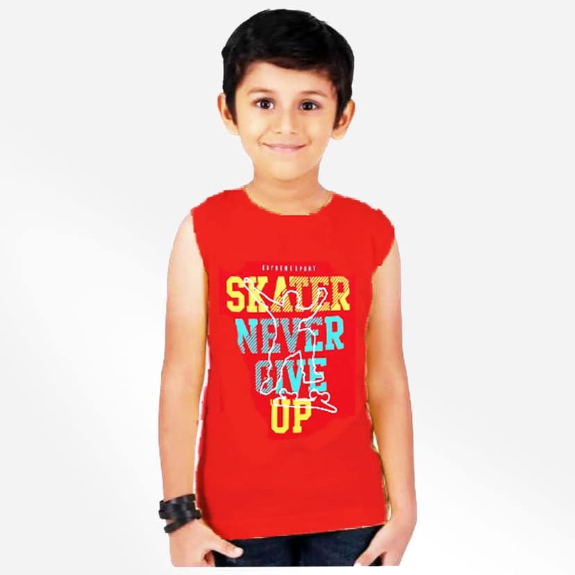 APN BOYS SLEEVELESS T-SHIRTS PACK OF (5) view 4