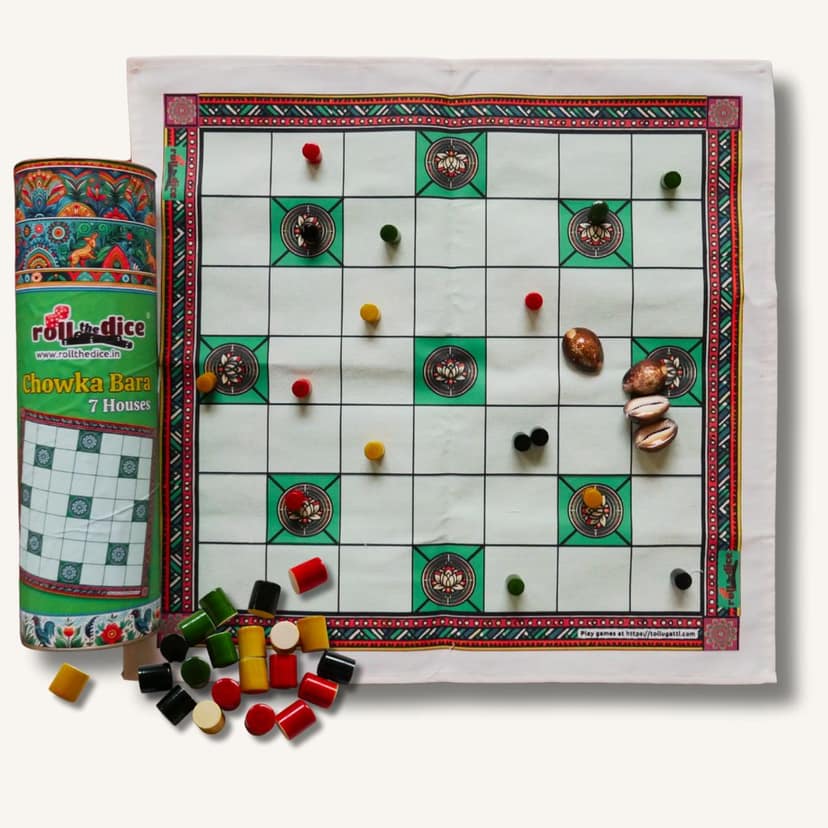 Classic Chowka Bara 7 Houses Board Game (pack of 2) (pack of 2)