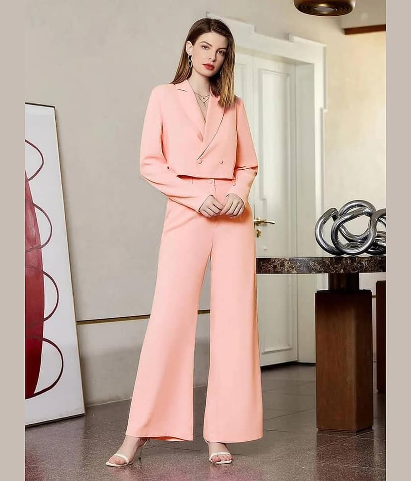 kotty Women Rayon Blend Casual Trousers ( Pink )