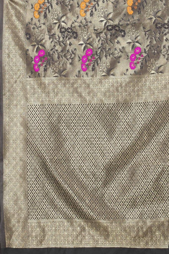Women's Banarasi Art Silk Saree With Unstiched Blouse Piece view 6
