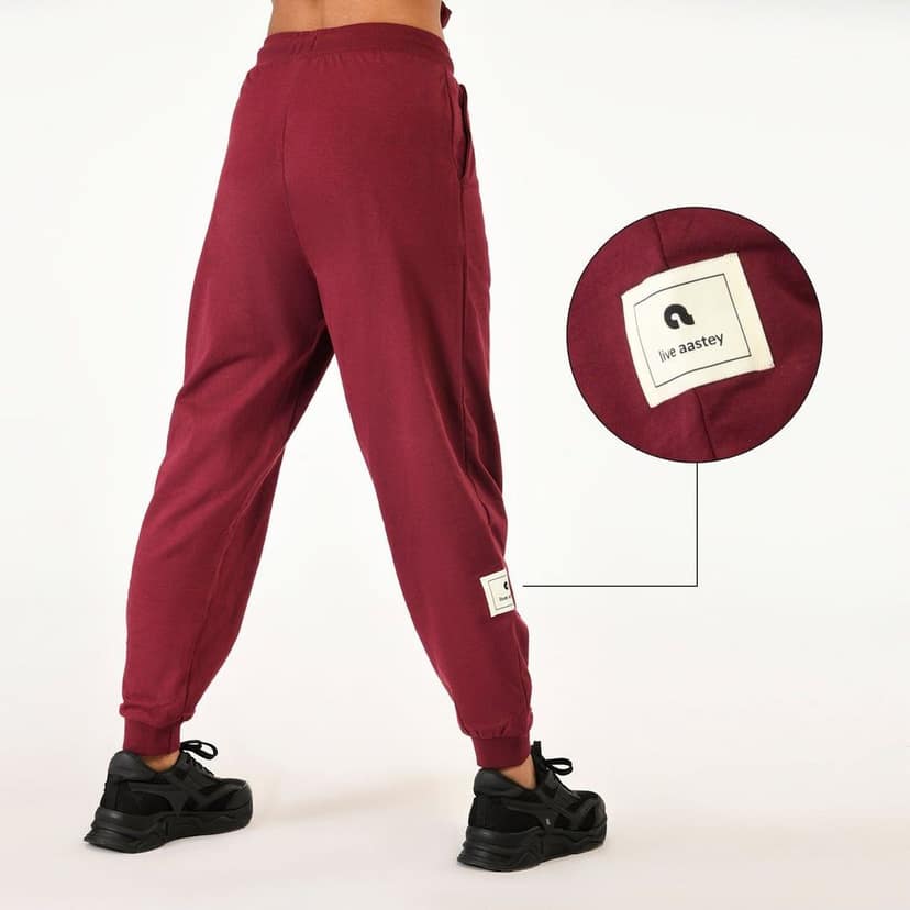 Get Cosy Joggers - Maroon view 3