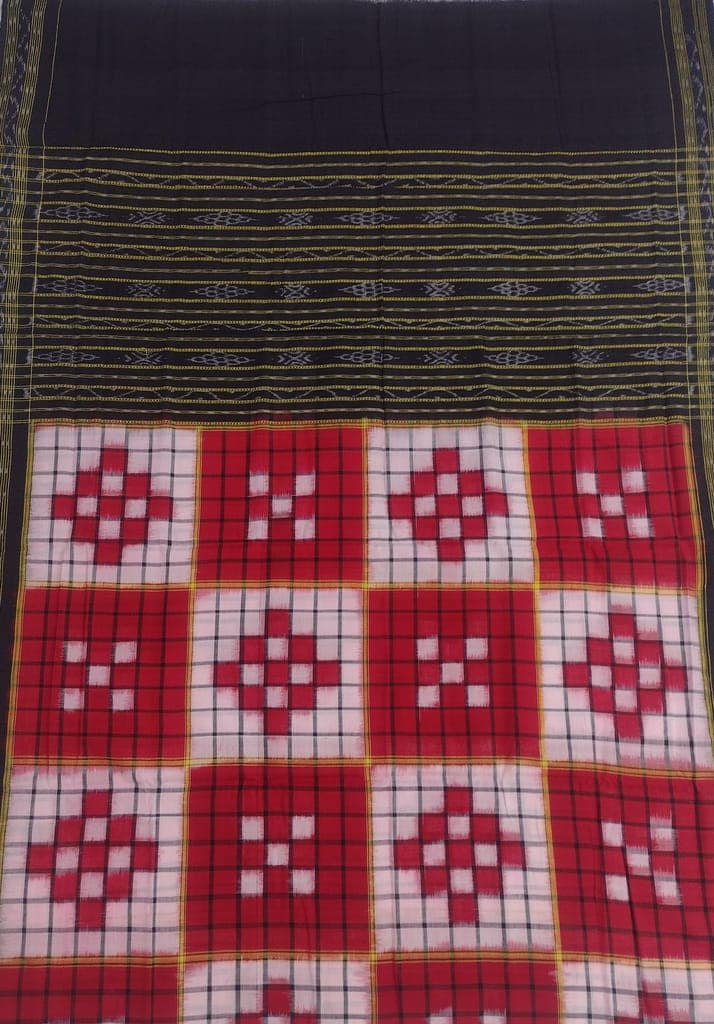 Red Pasapalli Sambalpuri Handloom Cotton Dupatta