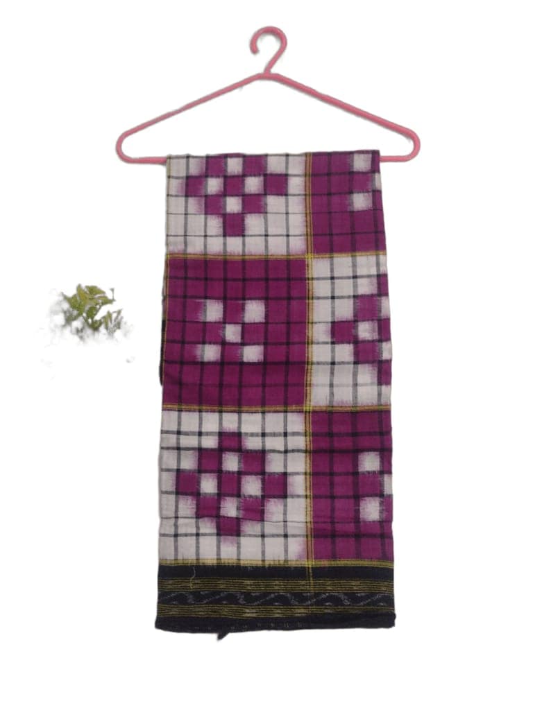 Red Pasapalli Sambalpuri Handloom Cotton Dupatta view 3