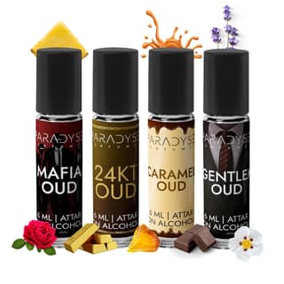 PARADYSE PERFUME Middle Eastern Oud Attar, 4-Pack Alcohol Free Roll-On PARADYSE PERFUME Middle Eastern Oud Attar, 4-Pack Alcohol Free Roll-On - 24 ml (Pack of 1)