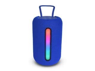 Pebble POD 6W Bluetooth Speaker with HD Sound, RGB LED Light, Compact Design, Fabric & Silicone Build, Multiple Connectivity - Blue