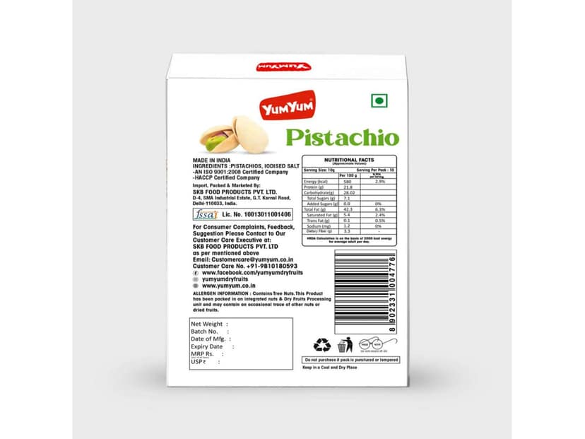 Yum Yum Pistachios 100 g Box view 2